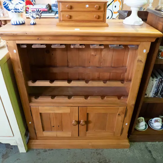 rimu 2-door cupboard / wine rack H-1010 W-900 D-340