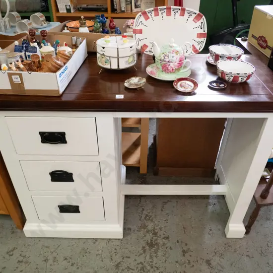 solid wood pine topped 3-drawer study desk H-780 W-1100 D-460