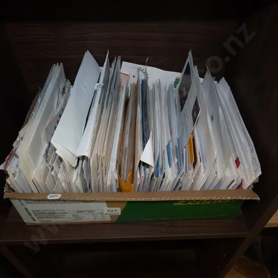 box of first day covers