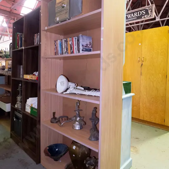 mdf faux wood veneer adjustable bookcase H-1800 W-800