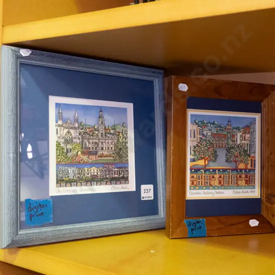 2x Elaine Bush 99 digital prints - Dunedin