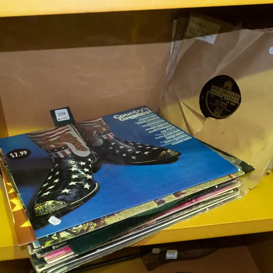 country and western LPs, 78s