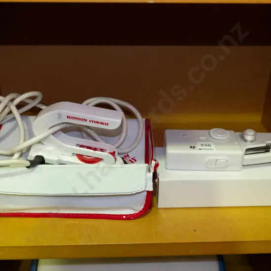 hand held sewing machine, Ronson travel iron