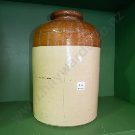 large stoneware crock - hairline crack H-400