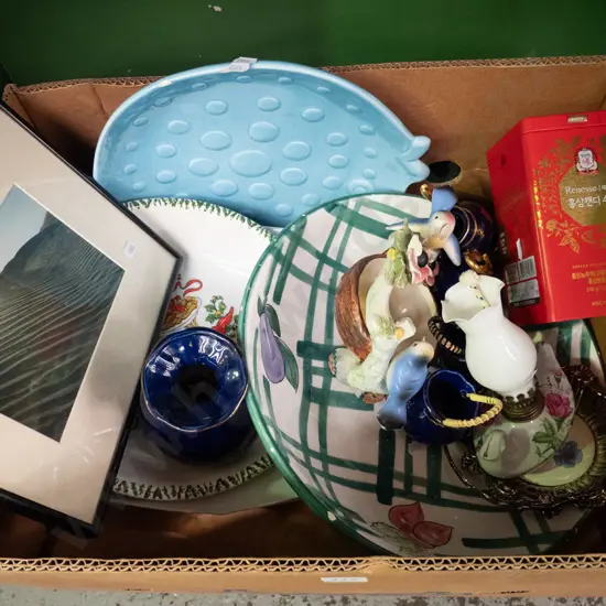 box; various bowls, serving plates etc