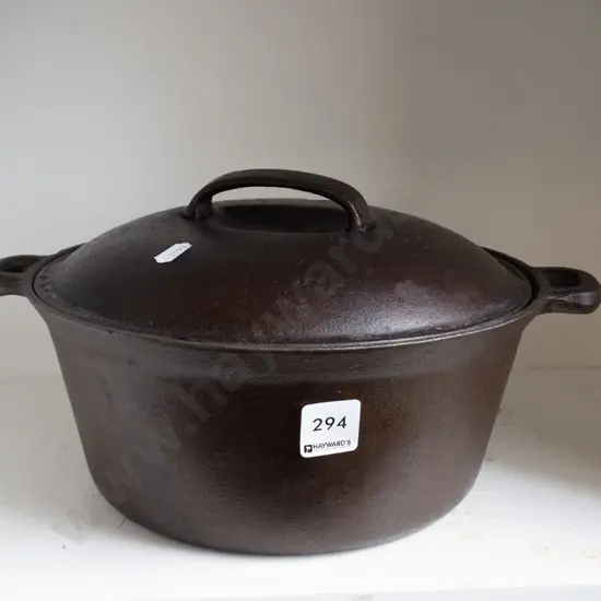 cast metal lidded casserole