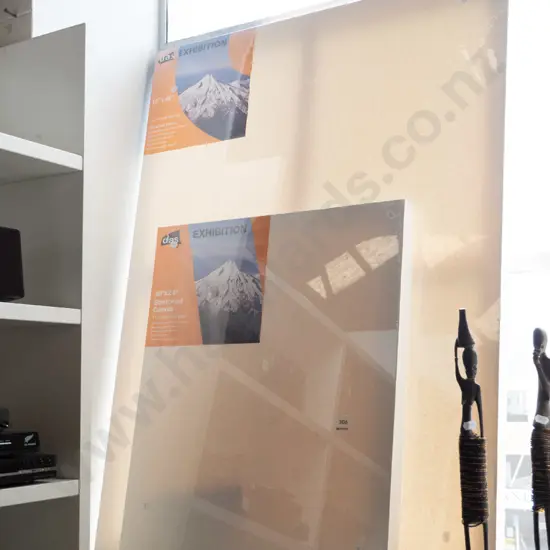 2 stretched canvases