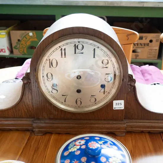 restorer's oak cased mantel clock