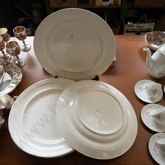 6 large white plates