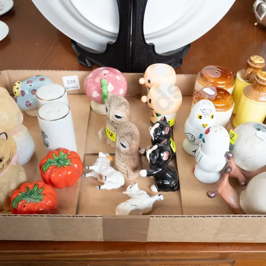 box of novelty salts & peppers