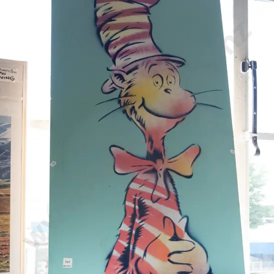 Dr. Seuss Cat in the Hat art on board