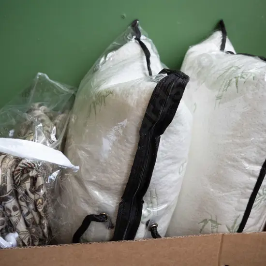 2 Bambillo pillows and a queen sized quilt cover