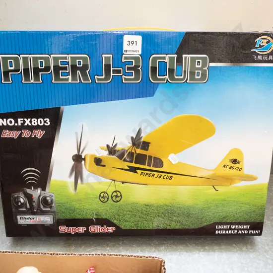 boxed Piper J-3 Cub remote control glider - As-Is, No Returns
