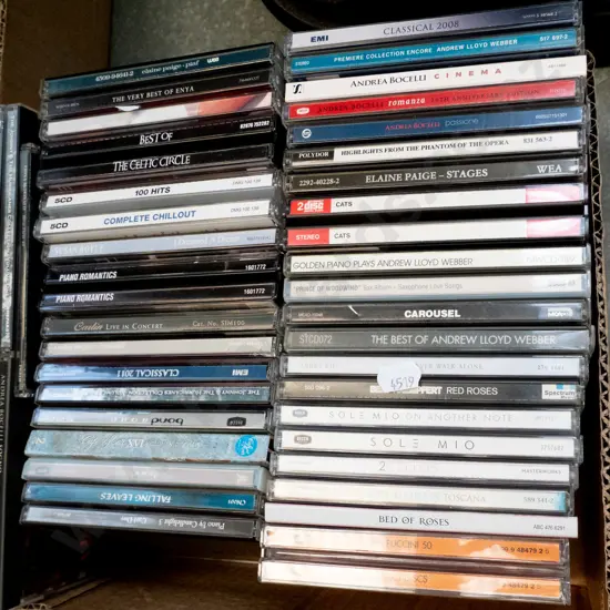 box of CDs