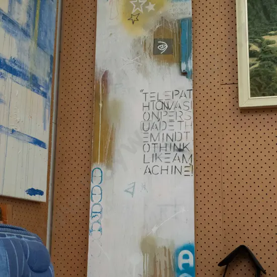 mixed media on board - abstract