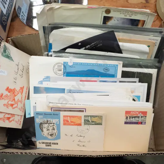 box of first day covers