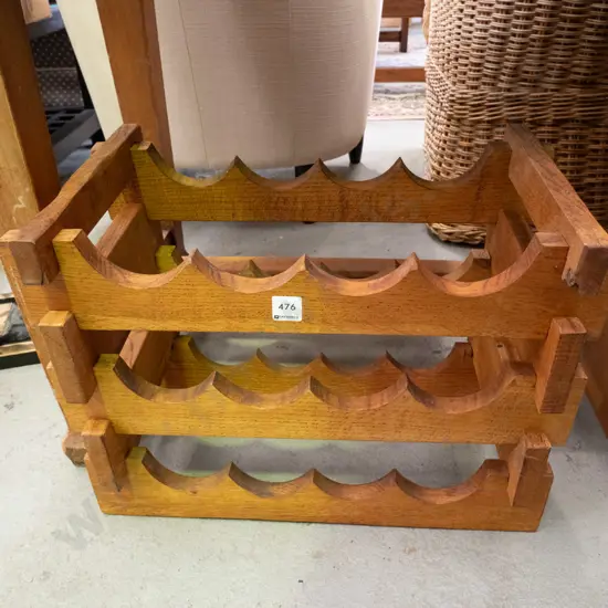 wooden wine rack