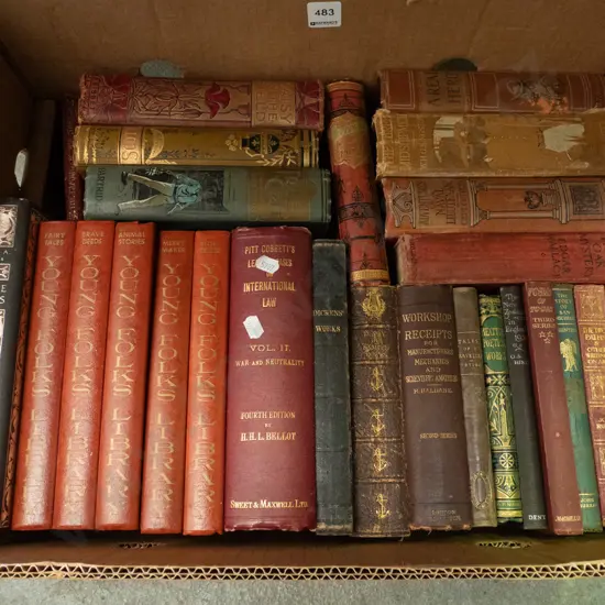 box of vintage books