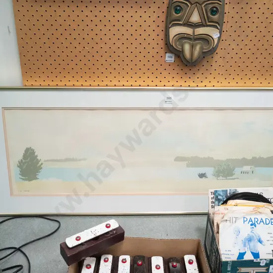 framed limited edition print - Lake Tekapo - damage to glass