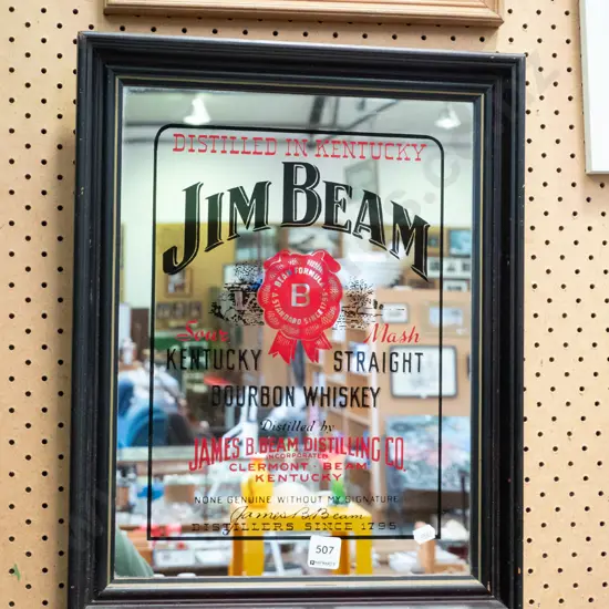 Jim Beam advertising mirror