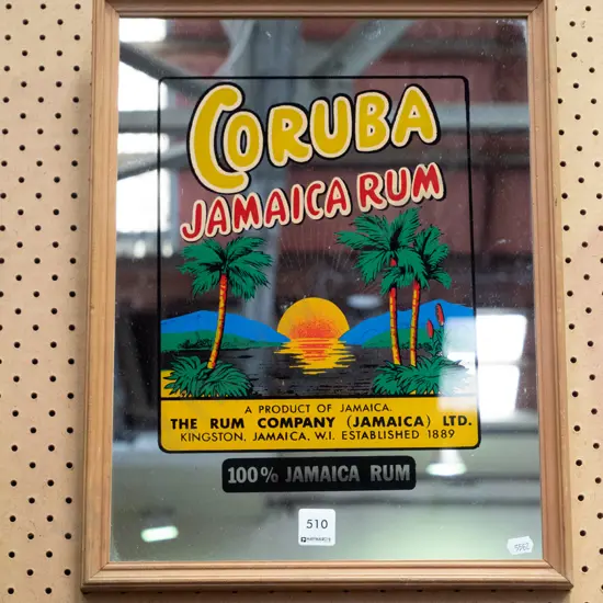 Coruba Jamician rum ad mirror