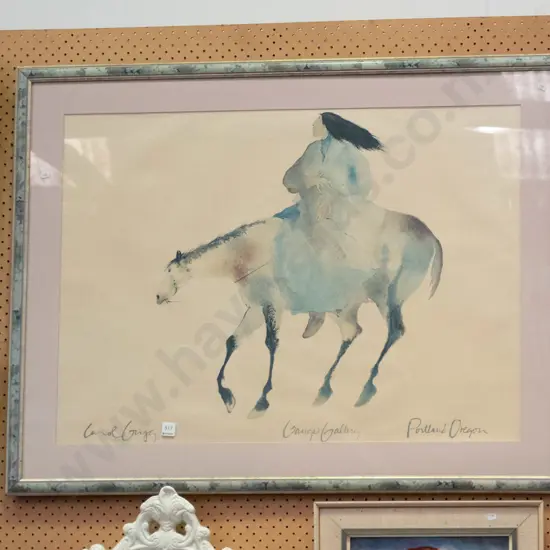 framed print - horse rider