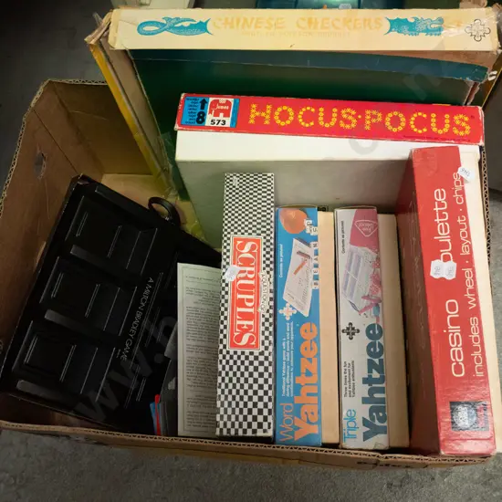 box of board games