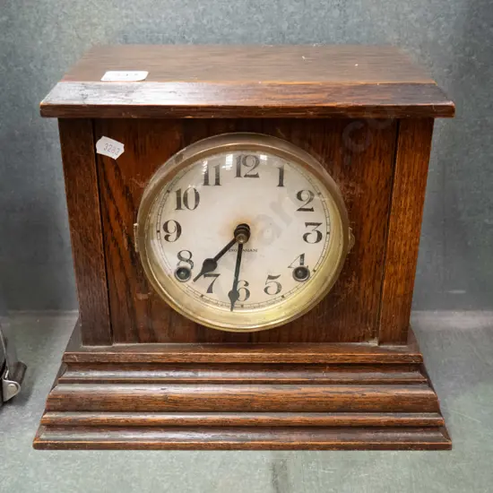 oak cased mantle clock - As Is No Returns