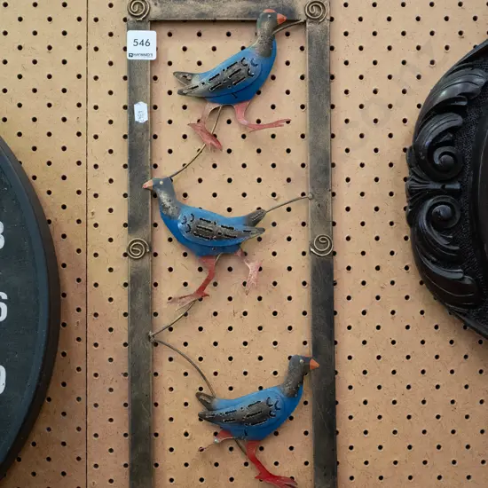 metal wall art - pukekos