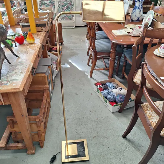 1980's brass standard lamp H-1230