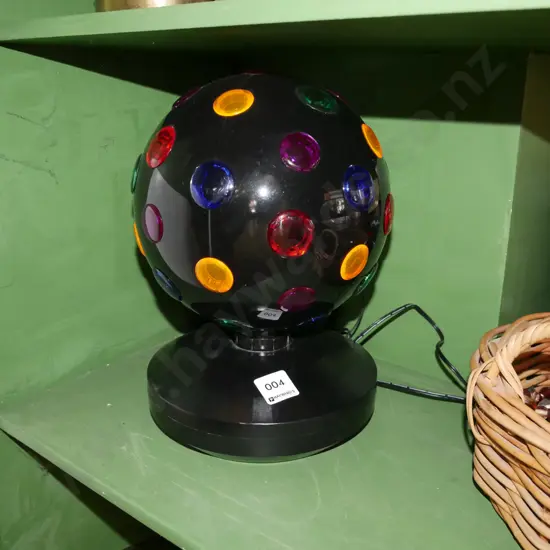 black plastic disco light