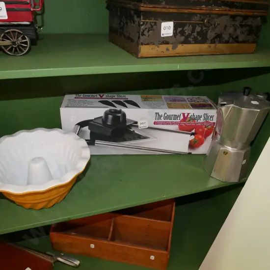 stove top espresso, mandolin jelly mould