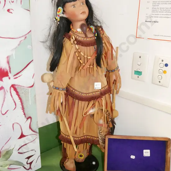 First Nations porcelain display doll H-720
