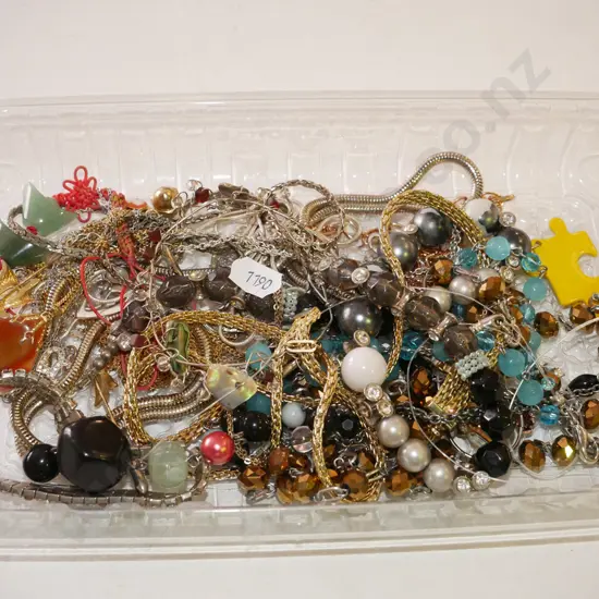 tray of costume jewellery