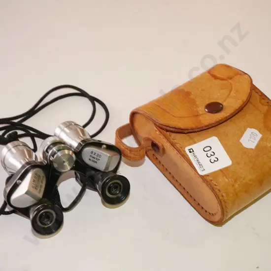 Simor binoculars in leather case