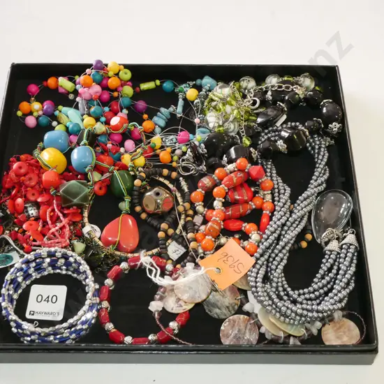 tray of costume jewellery