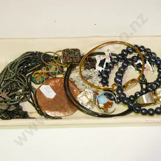 tray of costume jewellery