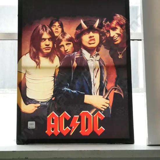 AC/DC print on boxed canvas