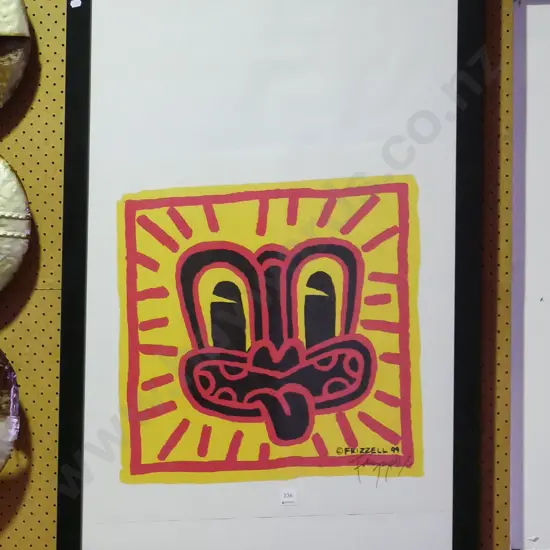 Dick Frizzell framed tiki poster print