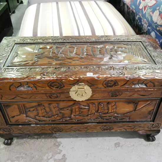 carved camphorwood chest