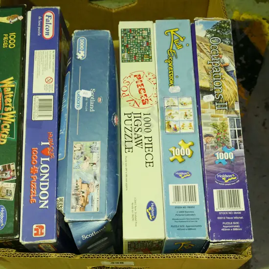 box of puzzles