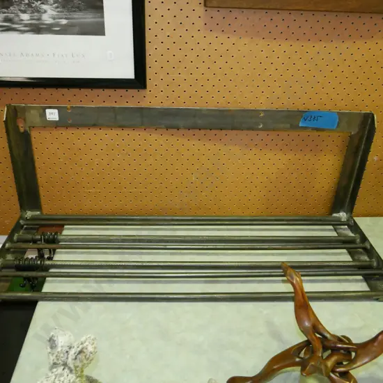 heavy duty wall mounted shelf and hanging utensils frame