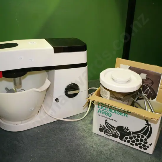 Kenwood chef with box and accessories