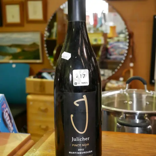 bottled Julicher 2012 pinot noir