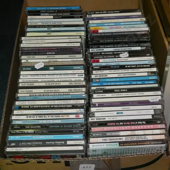 box of CDs