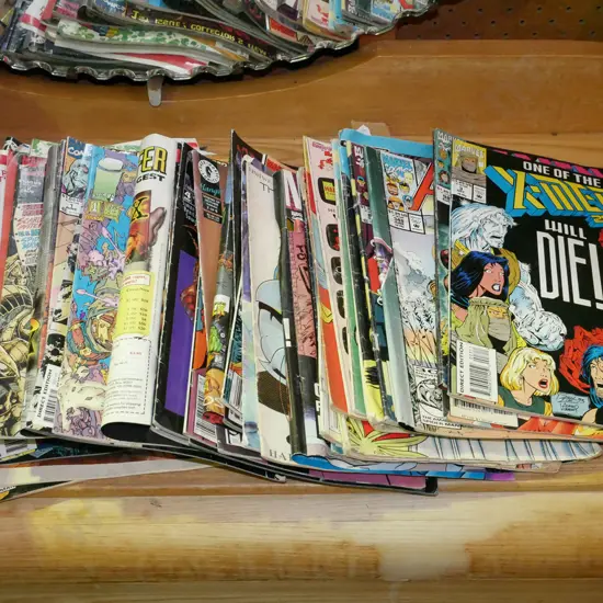 stack of comics