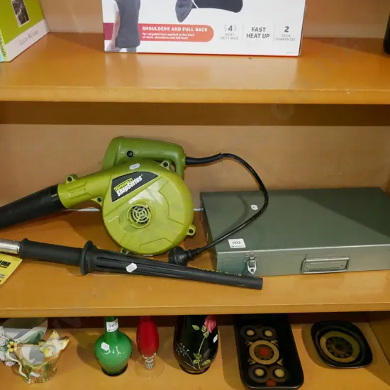 Rockwell Shop Series corded blower, metal slide case, as-new ladder limb