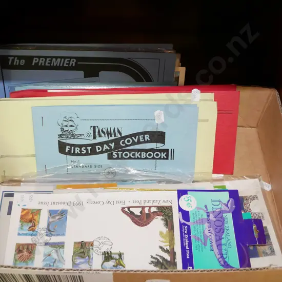 box of first day covers 