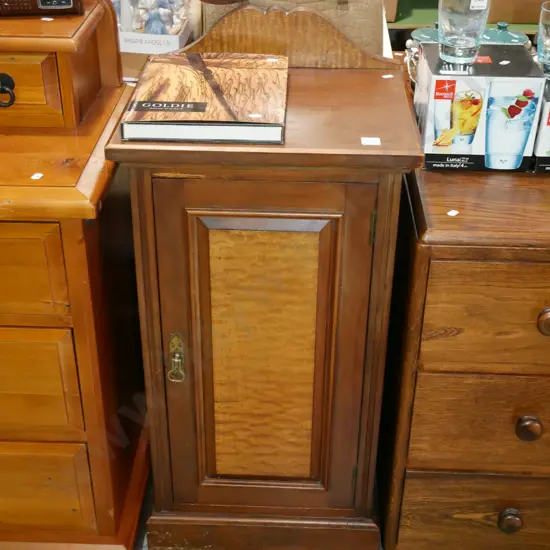 rimu and burr kauri single door pot cupboard