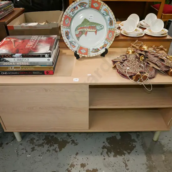 mdf faux wood veneer modern style entertainment unit H-500 W-1000 D-400